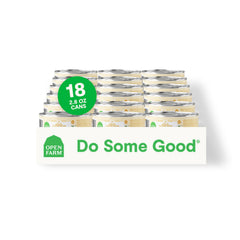 Open Farm Harvest Chicken Pate can label highlights ethical sourcing and quality ingredients.