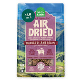 Open Farm pollock-lamb air-dried bites offering balanced nutrition for dogs.