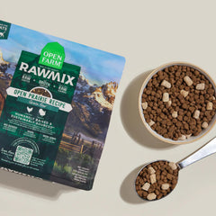 Open Farm RawMix freeze-dried raw chunks add nutrition and crunch