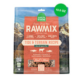Open Farm RawMix freeze-dried morsels packaging highlights pure meat blend for easy topping