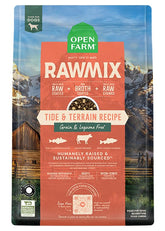 Open Farm RawMix grain-free dry dog food bag with protein-packed kibble for active dogs.