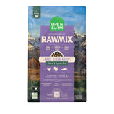 Open Farm RawMix large-breed kibble in bowl, grain-free formula for energy.