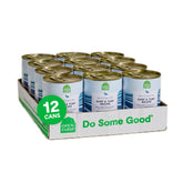 Open Farm Surf & Turf pate can label showing ethically sourced ingredients for balanced nutrition