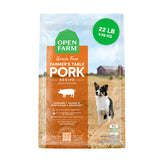 Open Farm Pork Recipe grain-free kibble in a bowl for easy daily feeding.