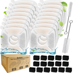 OPISICEN cat fountain filters 6-pack top view for quick replacement and clean water.