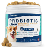 ORAVELi Probiotics for Dogs bottle showing easy daily administration and digestive balance.