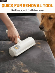 ORDORA on bed or bedding lifts pet hair efficiently for tidy mornings.