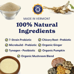 Origin Labs Belly Buddies natural ingredients label highlights pumpkin and ginger