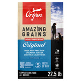 ORIJEN Amazing Grains Original bag of dry dog food for daily nourishment