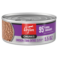 ORIJEN high-animal-ingredients 95-percent protein-forward formula for kitten meals.