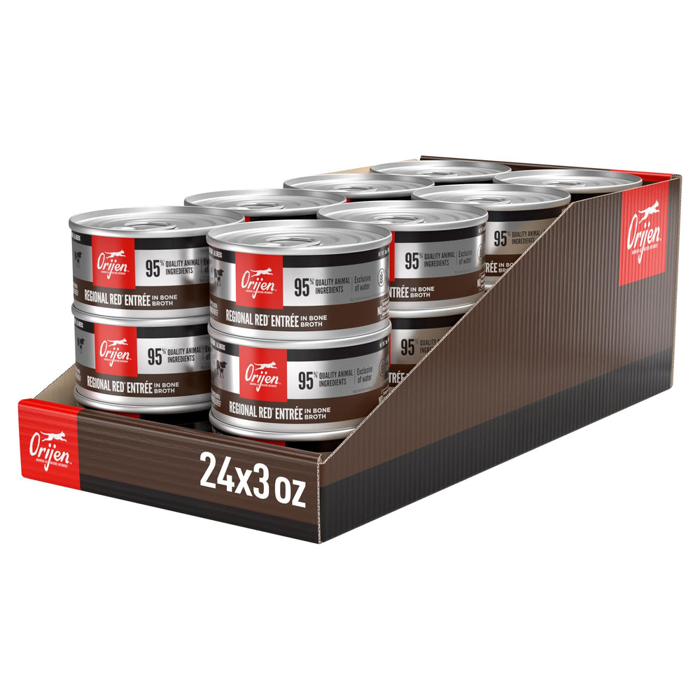 ORIJEN Regional Red Entrée bundle box with 24 cans for cats