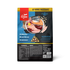 ORIJEN Wild Reserve kibble served in a bowl highlighting fresh poultry and fish.