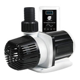 Orlushy DC-12000 pump front view showing compact, quiet design for sump placement