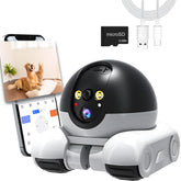OROMVO Pet Camera front view for wide room monitoring and pet tracking.