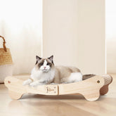 Oroonoko cat scratcher bed dual-function design offers play and rest for indoor cats.