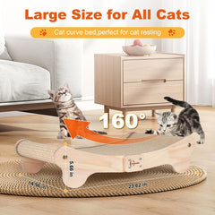 Oroonoko cat scratcher bed easy assembly for busy pet parents.