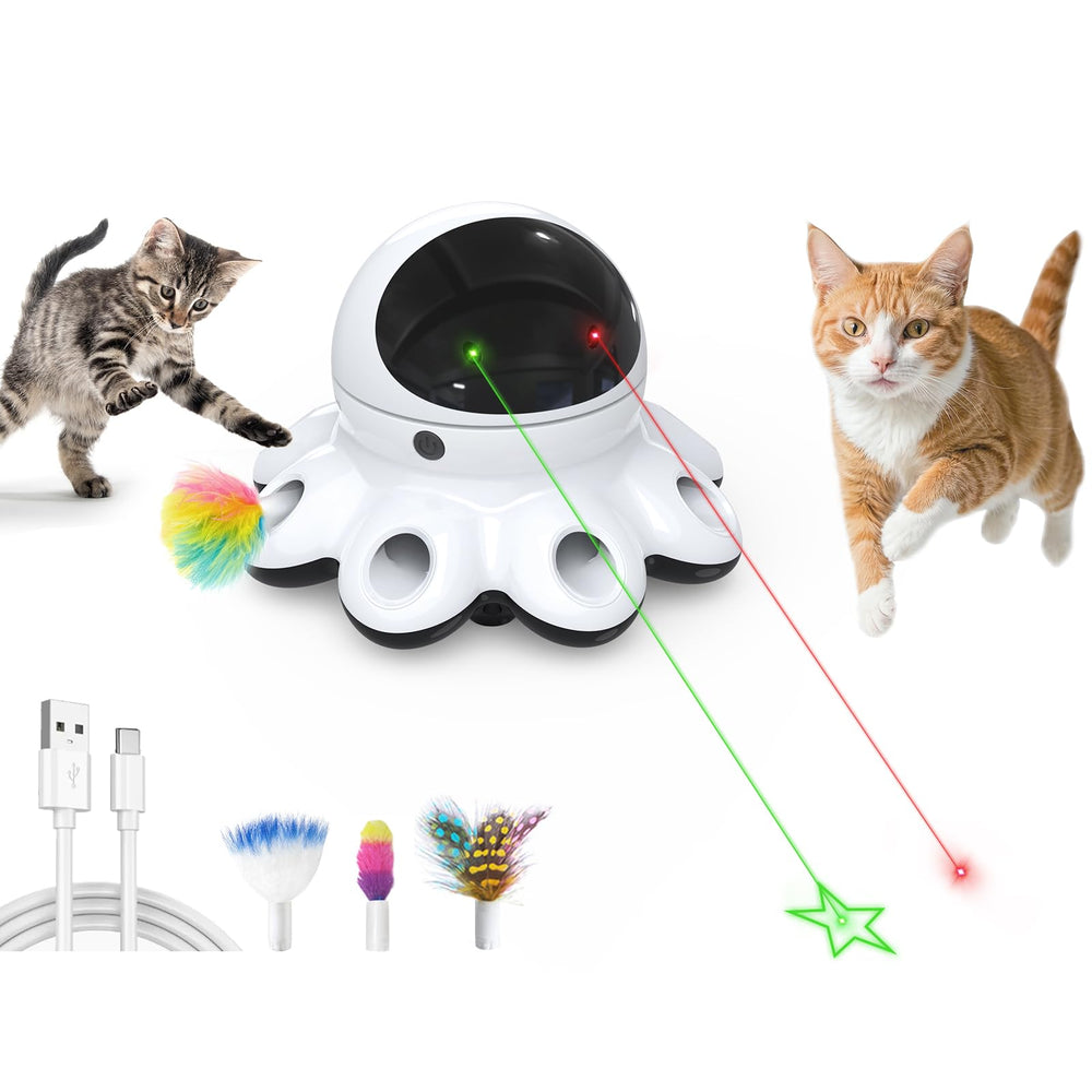 ORSDA cat laser toy with dot pattern for engaging indoor play and focus.