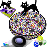 ORSDA interactive ball with 7-holes mat promotes active play for indoor cats.