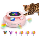 ORSDA 2in1 cat toy with ball and feather interaction for indoor play.
