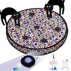 ORSDA cat toy with interactive moving ball in seven-hole maze for active engagement