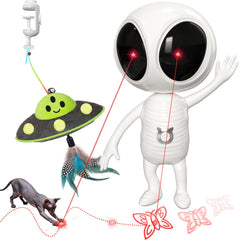 ORSDA laser cat toy showing dual laser coverage for engaging indoor cats in active play
