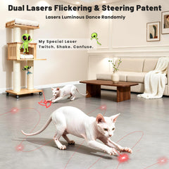ORSDA patented laser patterns mimic elusive prey to spark curiosity.