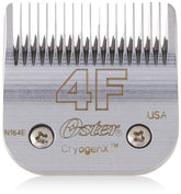 Oster CryogenX detachable pet clipper blade 4F ready for precise grooming.