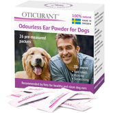 OTICURANT dog ear powder packet opened for easy dosing in dogs.