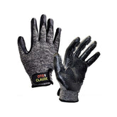 Otis & Claude grooming gloves with five-finger design for easy pet massage.