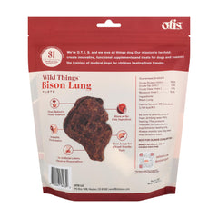 OTIS Wild Things Bison Lung Filets 4oz closeup texture, crunchy bits for easy portioning and training rewards
