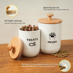 Wooden lid detail on OTTENON container adds a stylish, moisture-blocking touch.