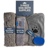 OtterPets 3-piece bath set overview, compact kit for quick grooming.
