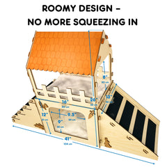 OtterPets extra-large bunny hideout cozy-nooks with fleece mats for comfort