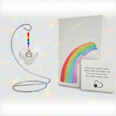 OtterPets Rainbow Bridge paw suncatcher reflecting light to honor a beloved dog