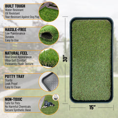 Ottomanson puppy potty pad with artificial grass detail for gentle training.