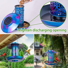 Ottsuls bird feeder hanging hook blue, ready for patio installation.