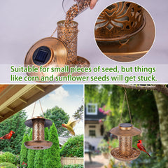 Ottsuls metal bird feeder demonstrates weatherproof reliability for year-round garden use.