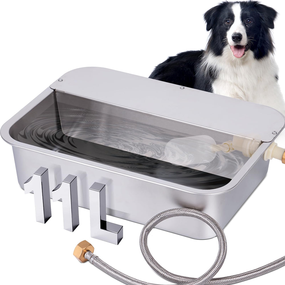 OUJIMAI 3Gal dispenser viewed outdoors, ready for large dogs and outdoor use