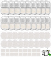 OUPUSES 5-layer filtration system close-up for cleaner pet drinking water.