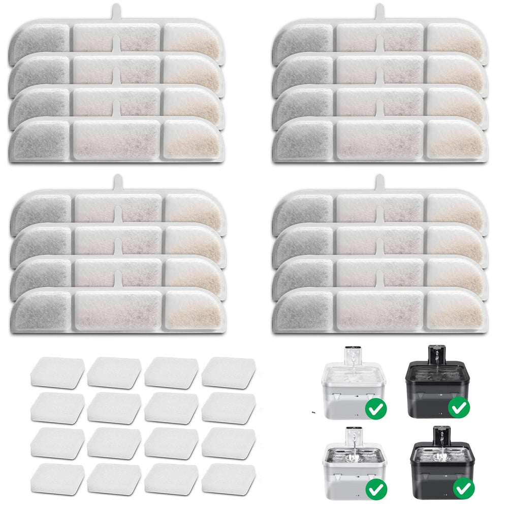 OUPUSES Downy Paws replacement filter 16-pack improves water clarity