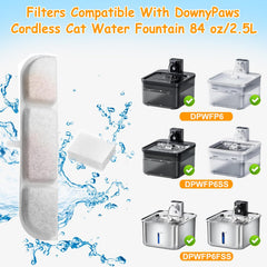 OUPUSES Downy Paws 16-pack filter with sponges supports fountain maintenance