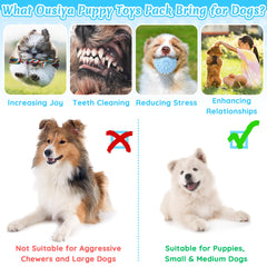 Ousiya plush squeaky dog toys for interactive play and rewards.