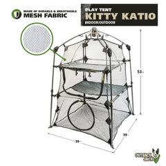 Outback Jack Catio Three-Level Tower offers multiple lounging levels for curious cats.