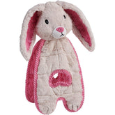 Outward Hound Cuddle Tugs Bunny plush front view, soft corduroy texture gentle on gums.