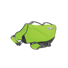 Outward Hound Dawson life jacket in green, large, showing buoyant neoprene panels for warmth and flotation