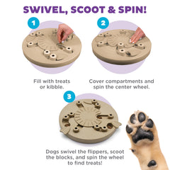 Outward Hound Dog Worker wheel action highlights problem-solving rewards.