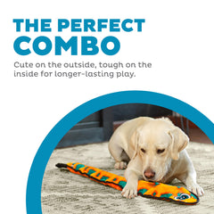 Outward Hound Durablez snake toy side view; built for tough play and extended fun.