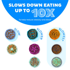 Outward Hound Fun Feeder removable maze encourages mindful eating during meals.