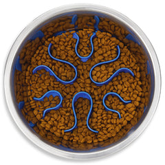 Outward Hound Fun Feeder stainless steel bowl with 2cup capacity slows fast eaters.