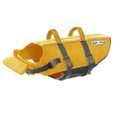 Outward Hound Granby Splash life jacket yellow, front view, buoyant support for swimming